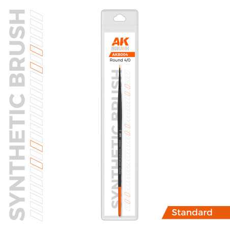 AK SYNTHETIC BRUSH – ROUND 4/0 AKB004