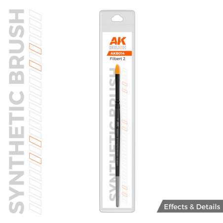 AK SYNTHETIC BRUSH – FILBERT 2 AKB014