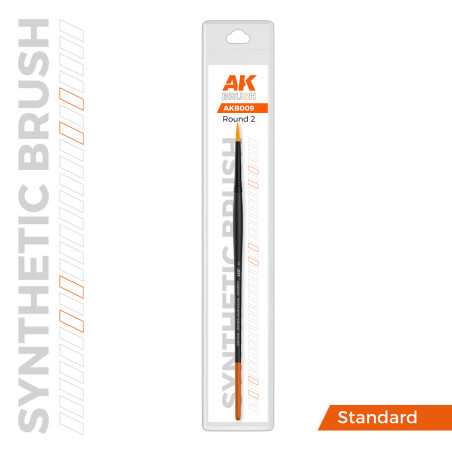 AK SYNTHETIC BRUSH – ROUND 2 AKB009