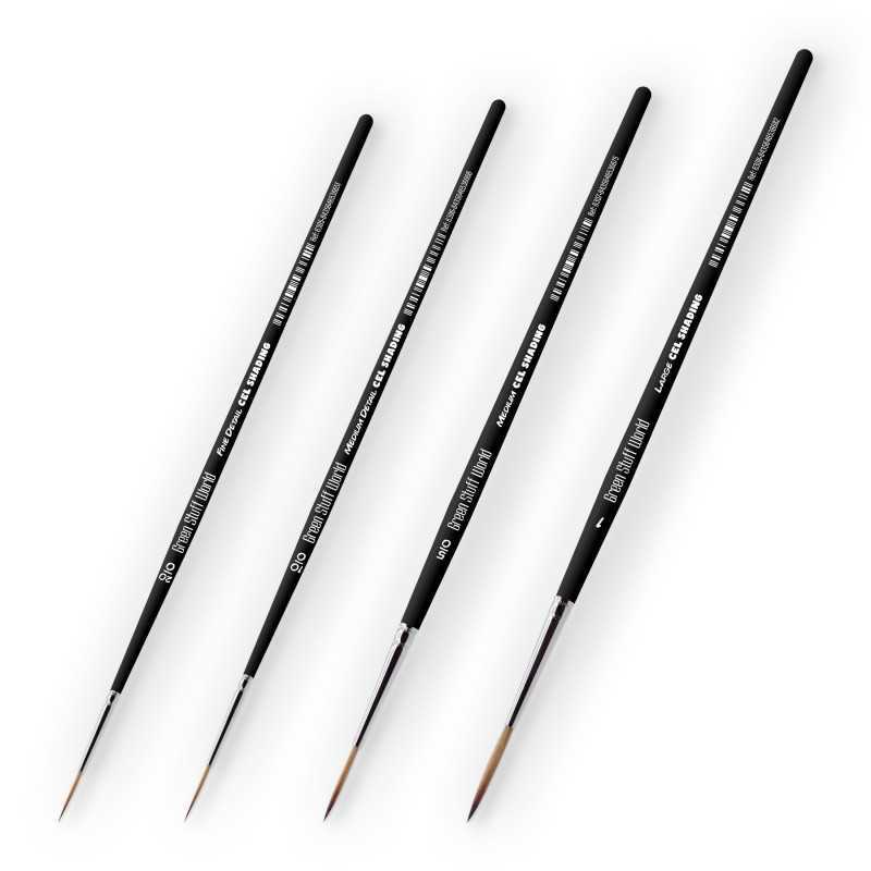 Pinceles sintéticos Cel Shading Pack x4