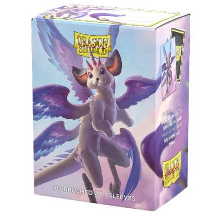 The Whiskerwing Dragon Shield Standard size Brushed Art Sleeves (100 Sleeves)