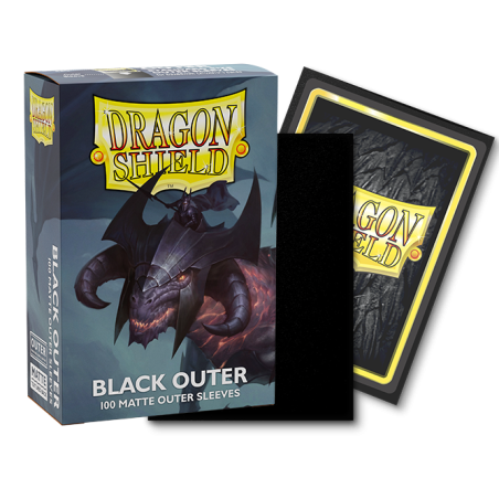 Outer Sleeves Matte Black Dragon Shield Standard size (100 Sleeves) AT-13003