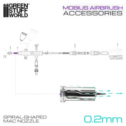 Obturador 0.2 para aerógrafo Mobius