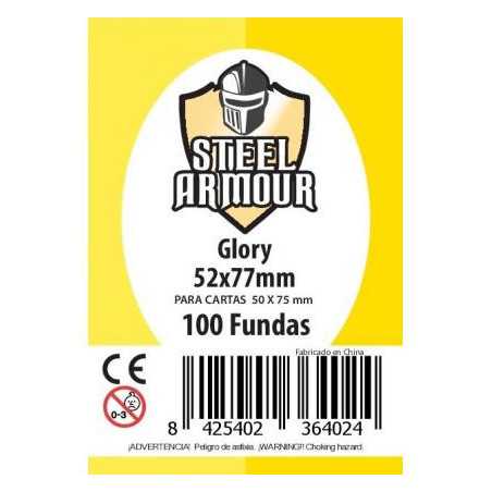 Fundas Steel Armour Glory Exterior 52x77mm (100 Fundas)
