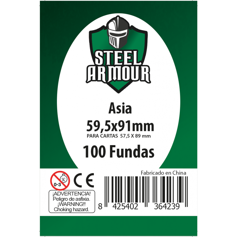 Fundas Steel Armour Asia 59,5x91mm (100 Fundas)