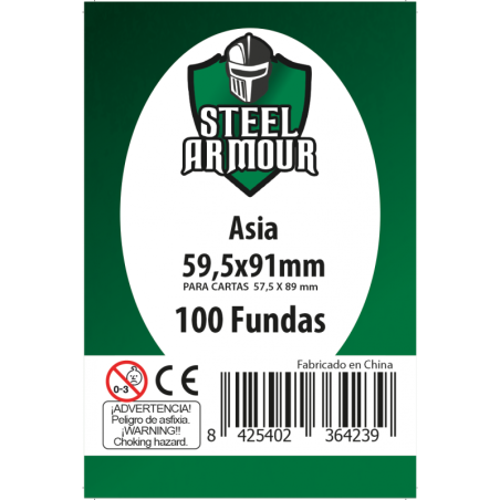 Fundas Steel Armour Asia 59,5x91mm (100 Fundas)