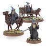 Gandalf the Grey a pie y montado en carro