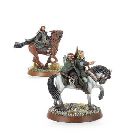 Los tres cazadores montados