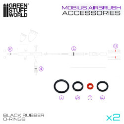 Juntas Negras Aerógrafo Mobius