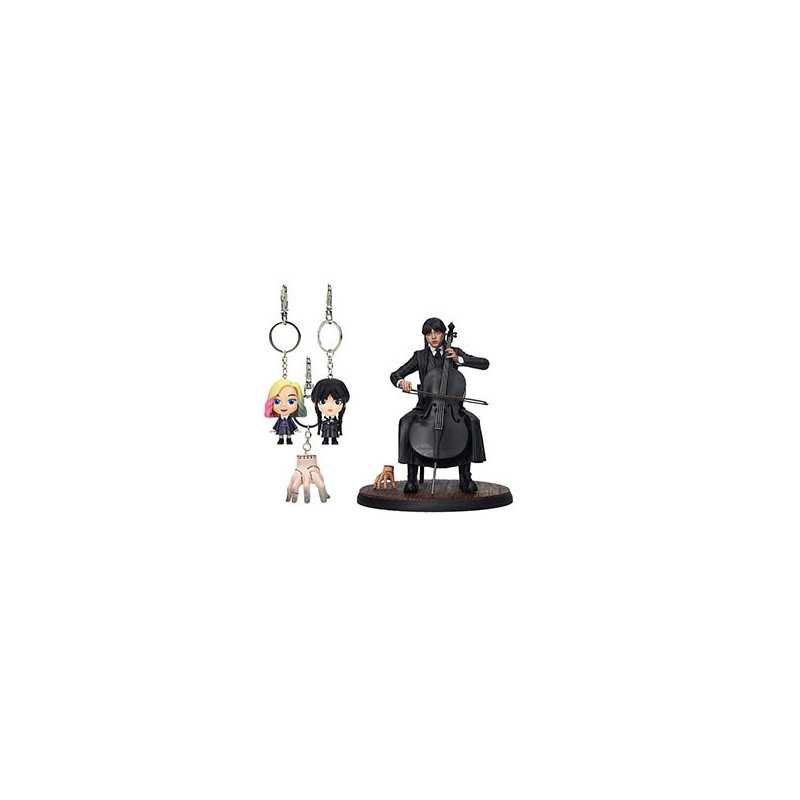 Wednesday Violonchelo Figura + Llavero Figurativo Wednesday