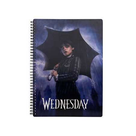 Lluvia Libreta Espiral Efecto 3D A4 Wednesday