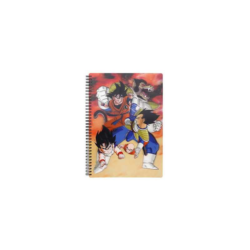 Goku Vs Vegeta Libreta Espiral Efecto 3D A4 Dragon Ball Z