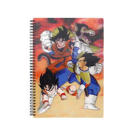 Goku Vs Vegeta Libreta Espiral Efecto 3D A4 Dragon Ball Z