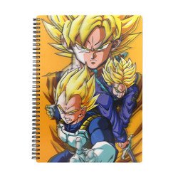 Saiyans Libreta Espiral Efecto 3D A4 Dragon Ball Z