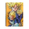 Saiyans Libreta Espiral Efecto 3D A4 Dragon Ball Z