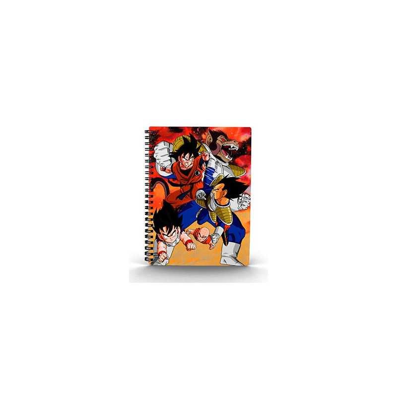 Libreta Efecto 3D Goku Vs Vegeta Dragon Ball Z