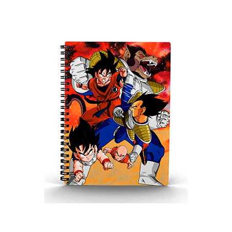 Libreta Efecto 3D Goku Vs Vegeta Dragon Ball Z