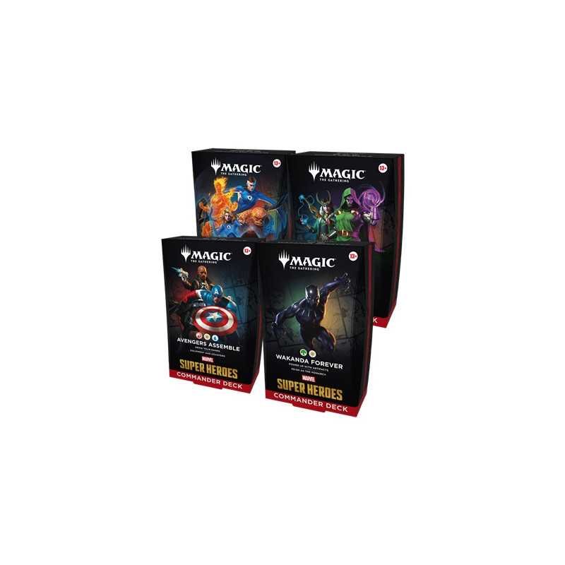 MTG - Marvel Super Heroes Commander Deck Display (4 Decks) - Ingles