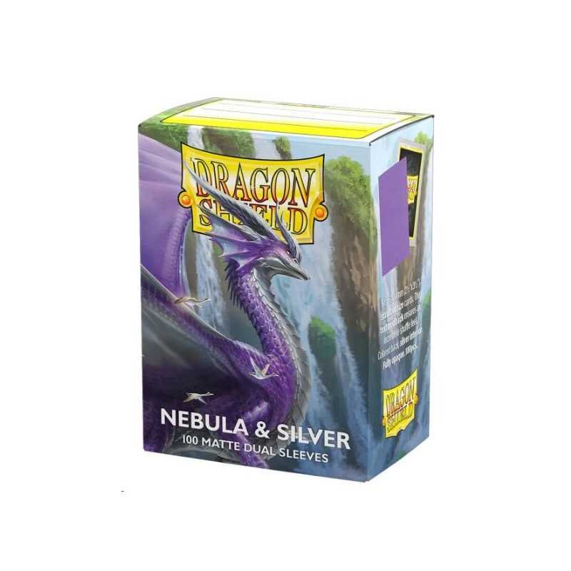 Dragon Shield Sleeves - Standard size - Matte Dual - Nebula & Silver (100 Sleeves)