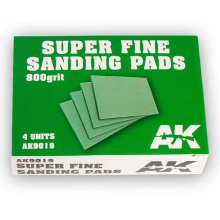ESPONJA DE LIJADO SUPER FINO GRANO 800 4 UNITS AK9019
