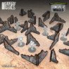 Muros de hormigón en ruinas prepintados