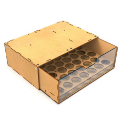 Módulo organizador de pinturas 30ml apilable y magnetizado