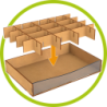 Módulo cajonera apilable con 3 cajones horizontales con divisores