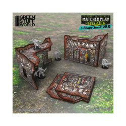 Ruina plegable Pequeña en L prepintada Matched Play - Orcos