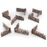Muros bajos Orcos prepintados Matched Play (Pack x8)