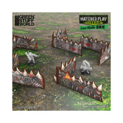 Muros bajos Orcos prepintados Matched Play (Pack x8)