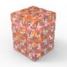36x Dados D6 12mm - Naranja/Rosa Transparente