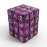 36x Dados D6 12mm - Violeta Negro