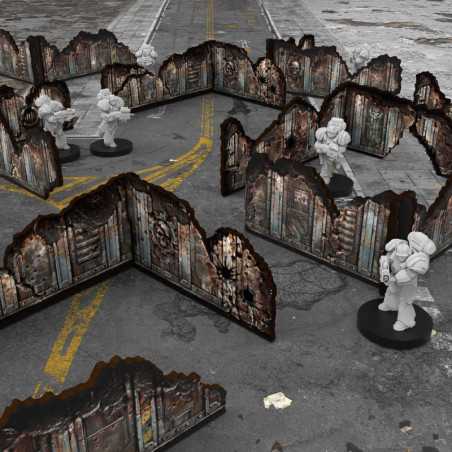 Muros bajos Sci-Fi prepintados Matched Play (Pack x8)