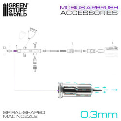 Obturador 0.3 para aerógrafo Mobius