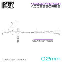 Aguja 0.2 para aerógrafo Mobius