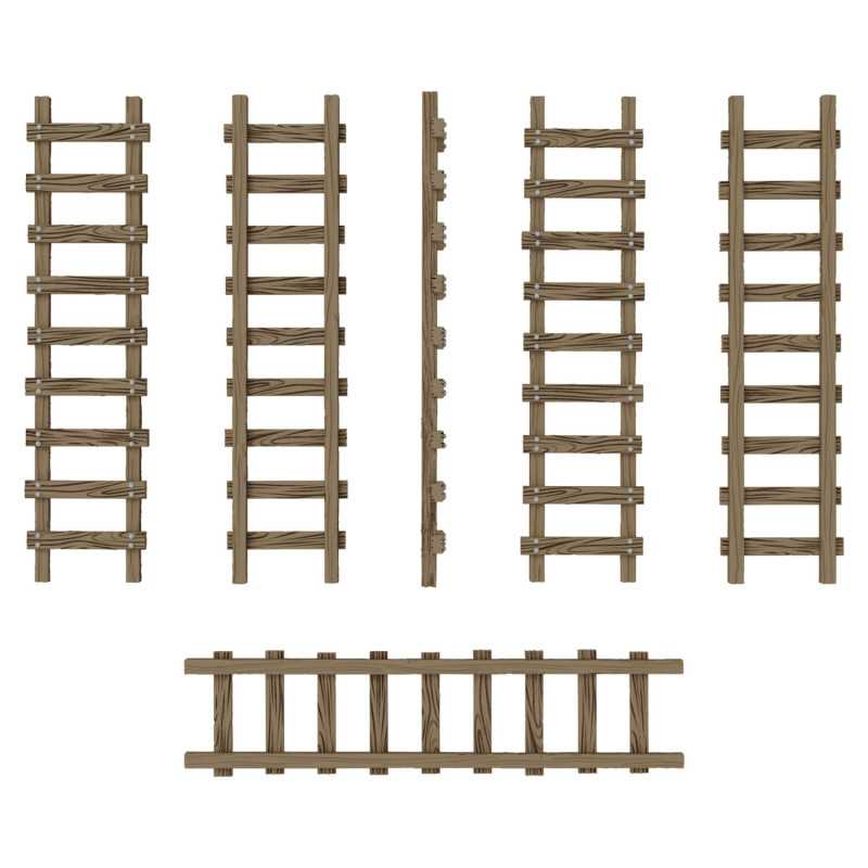 Escaleras pequeñas de madera 1:48-1:35