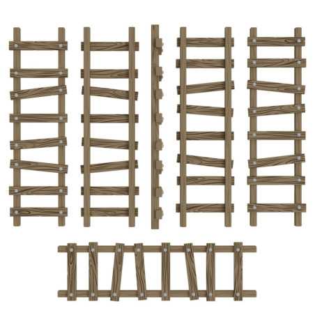 Escaleras grandes de madera 1:48-1:35