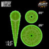 Plantillas de explosión wargames - Verde Fluor