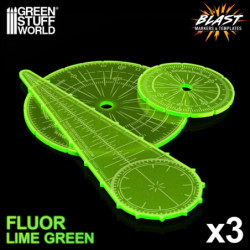 Plantillas de explosión wargames - Verde Fluor