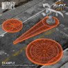 Plantillas de explosión wargames - Naranja Fluor