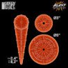Plantillas de explosión wargames - Naranja Fluor