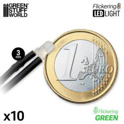Luces LED Parpadeantes Verdes 3mm