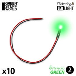 Luces LED Parpadeantes Verdes 3mm