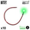 Luces LED Parpadeantes Verdes 3mm