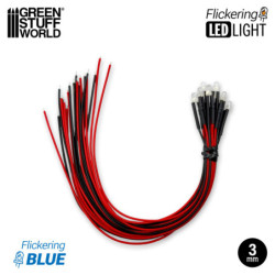 Luces LED Parpadeantes Azules 3mm