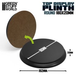 Base de Madera Redonda Negra 180mm