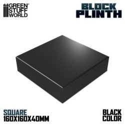 Base de Madera Cuadrada 16x16 cm - Negra