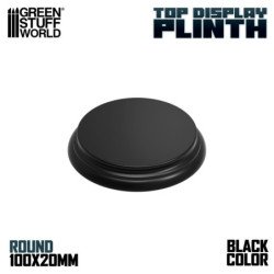 Base de Madera Redonda 10 cm - Negra