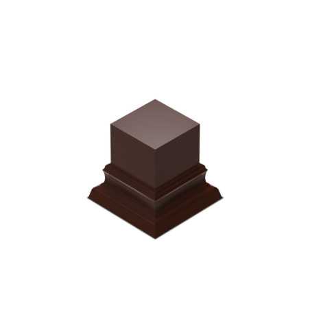 Peana madera cuadrada 3x3 cm - Avellana