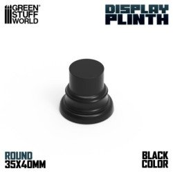 Peana madera redonda 3,5 cm - Negro